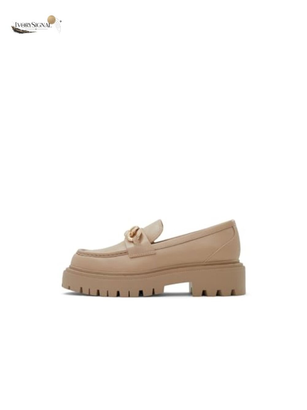 Faux Leather Loafers Slip-On Flats Square Toe Platform Heel Women's